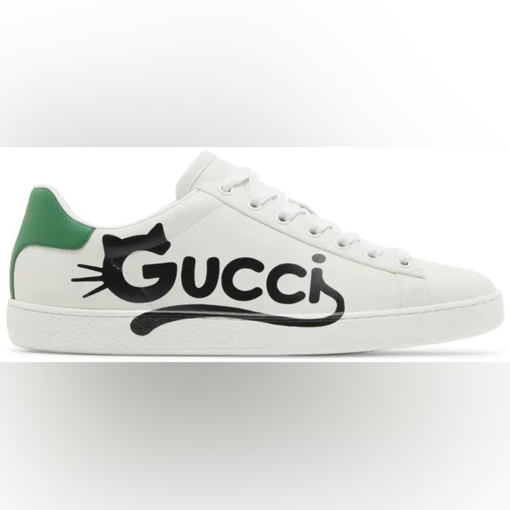 Gucci Womens Ace Kitten Logo Sneakers